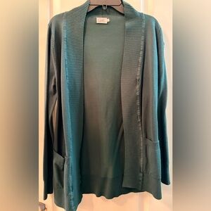 Cielo Charcoal Open-Front Knit Cardigan Size Small